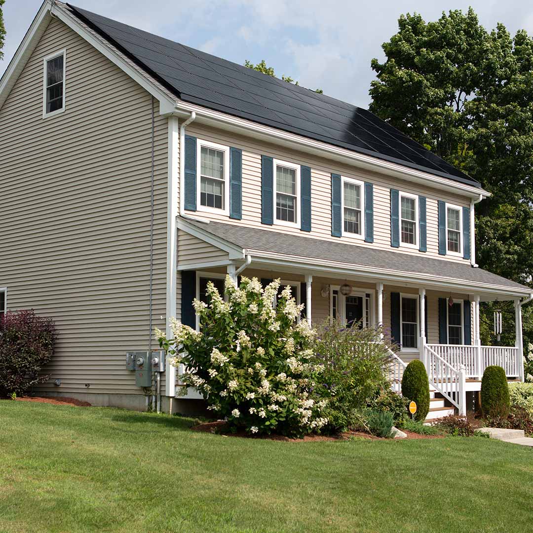 eco friendly construction with solar house