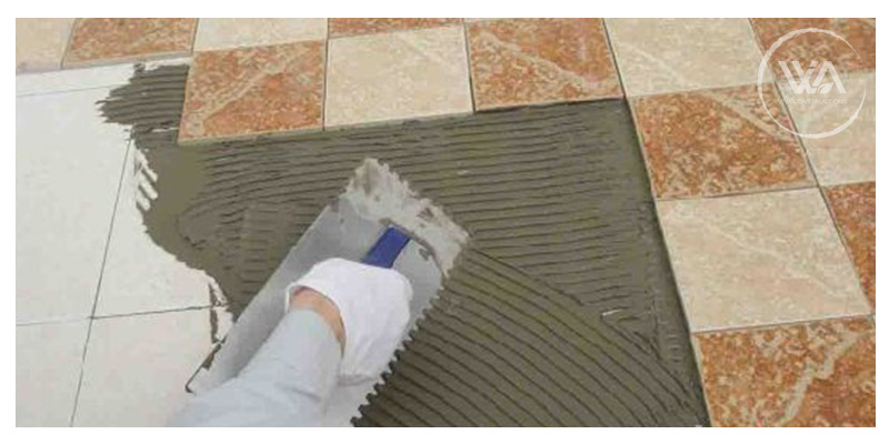 Regrouping and bedding of floor tile