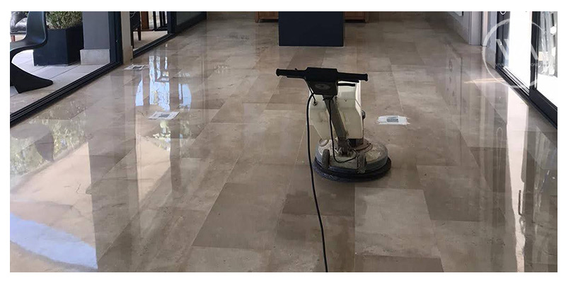 Tile floor polishing 